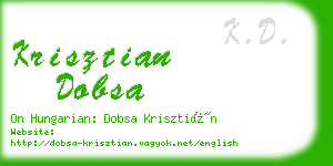 krisztian dobsa business card